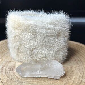 Fur Cream Wrist Cuff